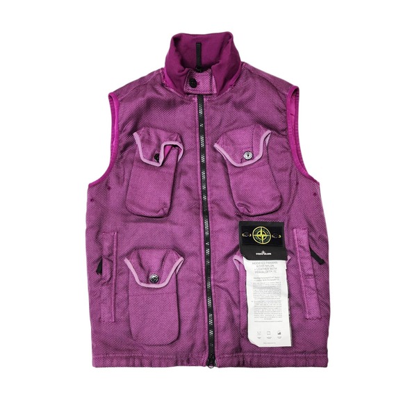 Stone Island Panama Modified Vest Purple L $1298 - Picture 1 of 6